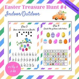 Indoor and Outdoor Easter Treasure Hunt, Easter Bunny Letter, Easter ...