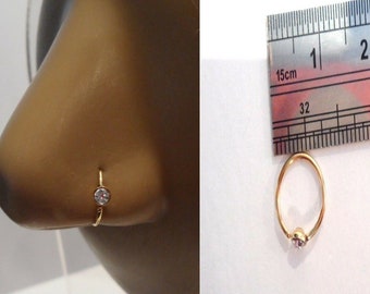 nose ring hoop with gem