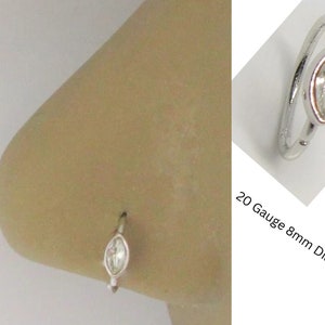 20G Nose Hoop Nose Ring 8mm Diameter 20 gauge 20G Nose Hoop Nostril