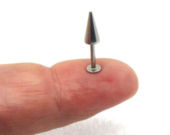 14G 16G Lange Spike Lippenring Knorpel Stud Medusa Stud Helix Ohrstecker Labret Ohrstecker Snake Bites 14 Gauge 16 Gauge 8mm lange Spike