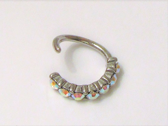 Iridescent nose best sale hoop