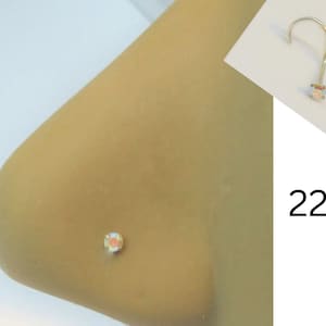 AB Crystal Iridescent 1.5mm Claw Set Stone Nose Stud Screw Swirl Shaped Post  Jewelry 22 gauge 22G Nose Jewelry Pin Nostril