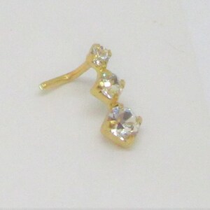 JSW Body Jewelry 8pc UV Acrylic Crystal Gem Nose Studs – 20g 6mm, Bones Style, Wholesale Lot