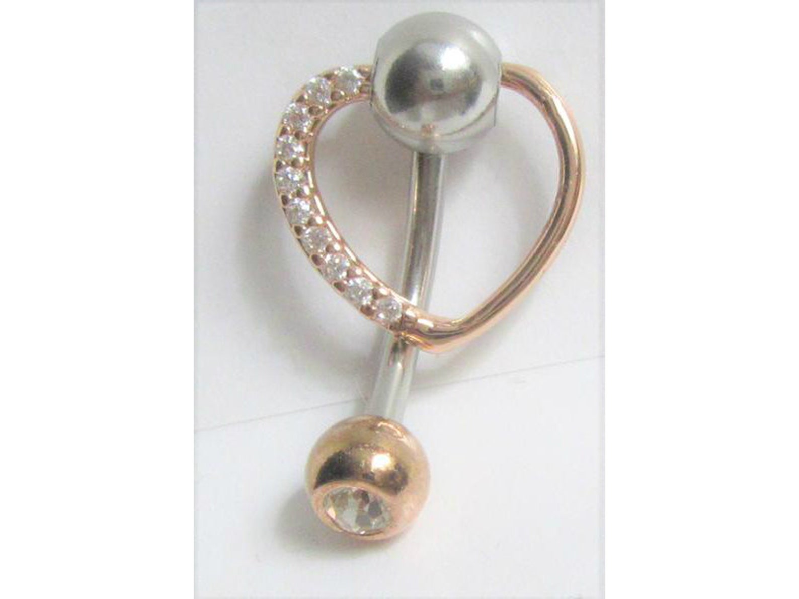 VCH Jewelry Vertical Clitoral Hood Jewelry 2 Tone Rose Gold Etsy