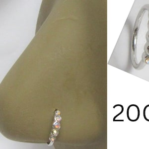 20G kółko do nosa kółko do nozdrzy bezszwowe kółko do nozdrzy średnica 8 mm 20 Gauge