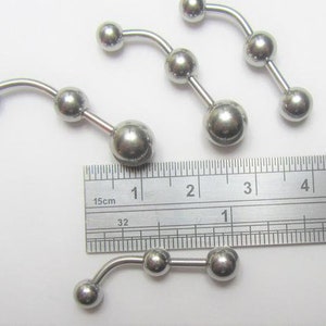 Clitoral Clitorial Clit Hood Bar VCH Vertical Stimulation Balls VCH Ring Bar 14 Gauge 14g Intimate Jewelry image 7