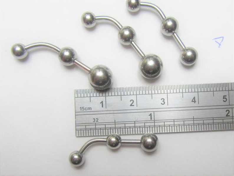 Clitoral Clitorial Clit Hood Bar VCH Vertical Stimulation Balls VCH Ring Bar 14 Gauge 14g Intimate Jewelry image 7