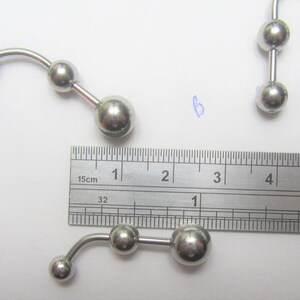 Clitoral Clitorial Clit Hood Bar VCH Vertical Stimulation Balls VCH Ring Bar 14 Gauge 14g Intimate Jewelry image 5