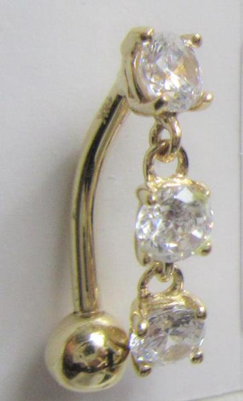 VCH Jewelry Vertical Hood 14k Gold Stamped Curved Barbell Etsy