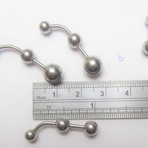 Clitoral Clitorial Clit Hood Bar VCH Vertical Stimulation Balls VCH Ring Bar 14 Gauge 14g Intimate Jewelry image 6