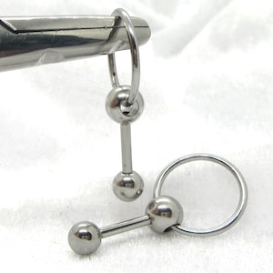 Men&#39;s Hoop Steel Earrings Stainless Steel Earring 14g 16g Earrings Men&#39;s Earrings 14 16 Gauge Earrings For Men Manly Earrings Balls Hoops
