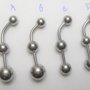 Clitoral Clitorial Clit Hood Bar VCH Vertical Stimulation Balls VCH Ring Bar 14 Gauge 14g Intimate Jewelry image 2