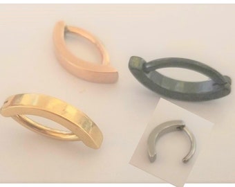 14G Clitorial Hood Ring VCH Cuff Bar Hinged Jewelry Vertical  Stainless Steel Rose Gold Yellow Black Titanium Intimate Jewelry
