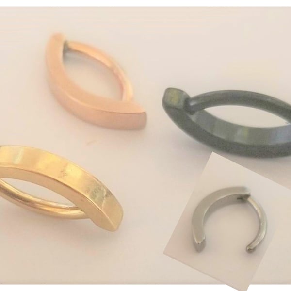 14G Clitorial Hood Ring VCH Cuff Bar Hinged Jewelry Vertical  Stainless Steel Rose Gold Yellow Black Titanium Intimate Jewelry