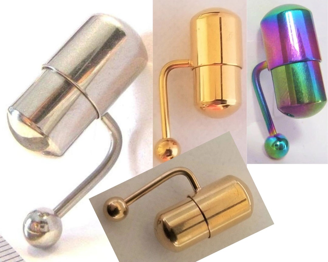 Clitorial Clit Hood Bar VCH Vertical Rose Gold Yellow Gold Multi Color Titanium Vibrating VCH
