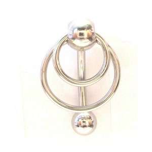Ópalo azul aro de piedra Dangle Barbell Barra Anillo de campana VCH Clit del clítoris calibre 14