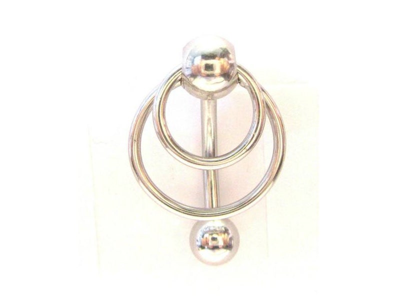 VCH Jewelry Vertical Hood Surgical Steel Double Hoop Dangle Barbell VCH Clit Clitoral Hood Ring Jewelry 12 gauge Intimate Jewelry