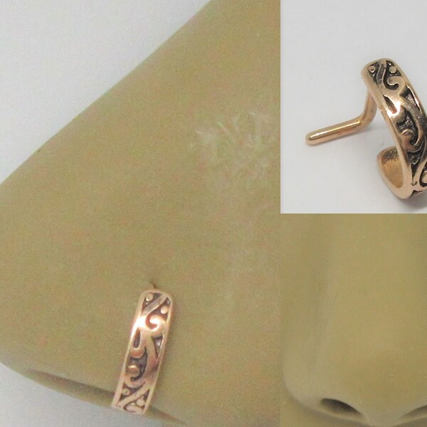 Gold Nose Ring Ornate Etsy