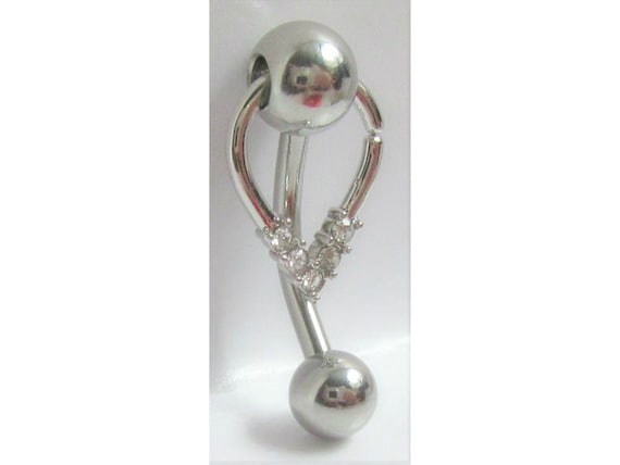 Clitoral Clitorial Clit Hood Bar VCH Vertical Surgical Steel Hoop