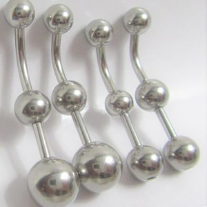 Clitoral Clitorial Clit Hood Bar VCH Vertical Stimulation Balls VCH Ring Bar 14 Gauge 14g Intimate Jewelry image 3