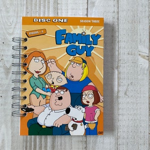 Family Guy DVD Notebooks | Animated TV Show | Favorite Show Gift | 00s TV Show | 1990s | Adult Cartoon