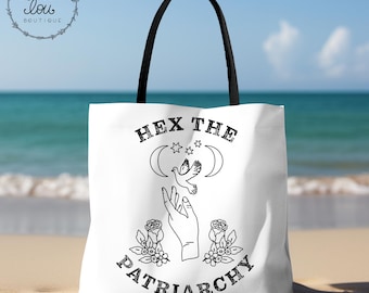 Hex the Patriarchy Einkaufstasche: Feministische florale Ermächtigung