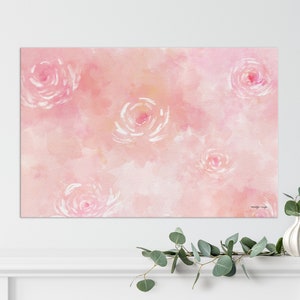 Fine Art Canvas Acrylic Painting Print Roses Digital Painting Digital Acrylic Wall Decor Multiple Sizes Available image 1