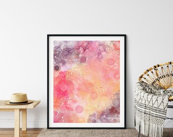Sunset | Alcohol Ink Printable | Gold | Beach | Coastal | Abstract | Digital Download