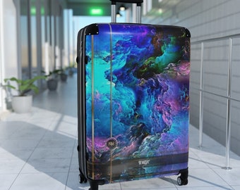 Azure Storm Suitcase 3 Sizes Carry-on Suitcase Marbling Print Luggage Hard Shell Suitcase | D20110