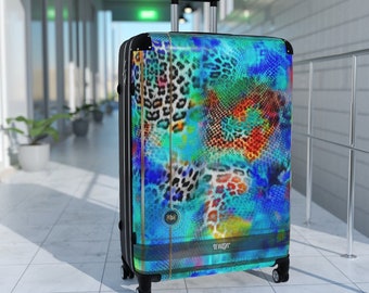 Leopard Print Suitcase 3 Sizes Carry-on Suitcase Animal Print Suitcase Leopard Print Luggage