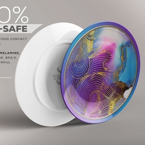 Golden Spirals Dinner Plate 10&quot; ThermoSāf | Microwave/ Dishwasher Safe Crockery | RB0058