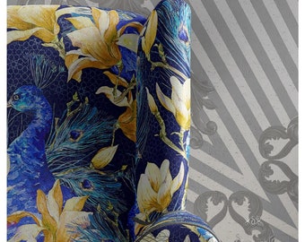 Peacock Bird Upholstery Fabric 3meters 9 Peacock Designs & 12 Furnishing Fabrics Peacock Fabric by the Yard | 051