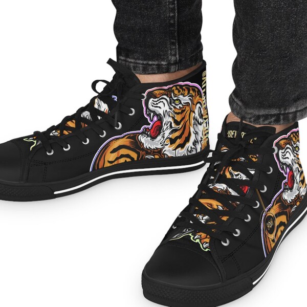 White Tiger Mens Shoes Etsy