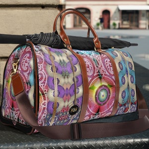 London fog leather duffle bag top