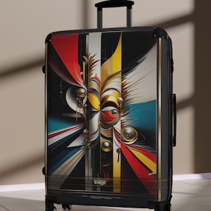Modern Art Suitcase, Travel Luggage, Carry-on Suitcase, Luxury Hard Shell Suitcase, Abstract Art Luggage, Abstract Travel Suitcase | 104967