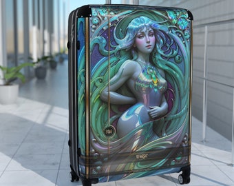Beautiful Art Suitcase Suitcase 3 Sizes Carry-on Suitcase Feminine Luggage Hard Shell Suitcase with Wheels Best Gift | D20178