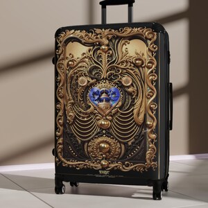 Ornate Baroque Suitcase, Travel Luggage, Carry-on Suitcase, Premium Hard Shell Suitcase, Baroque Luggage, Travel Suitcase | 104939