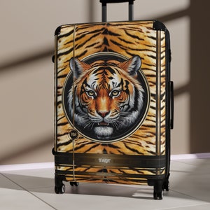 Tiger Print Suitcase Animal Print Luggage Luxury Carry-on Suitcase Premium Hard Shell Suitcase with Spinner Wheels | X3408