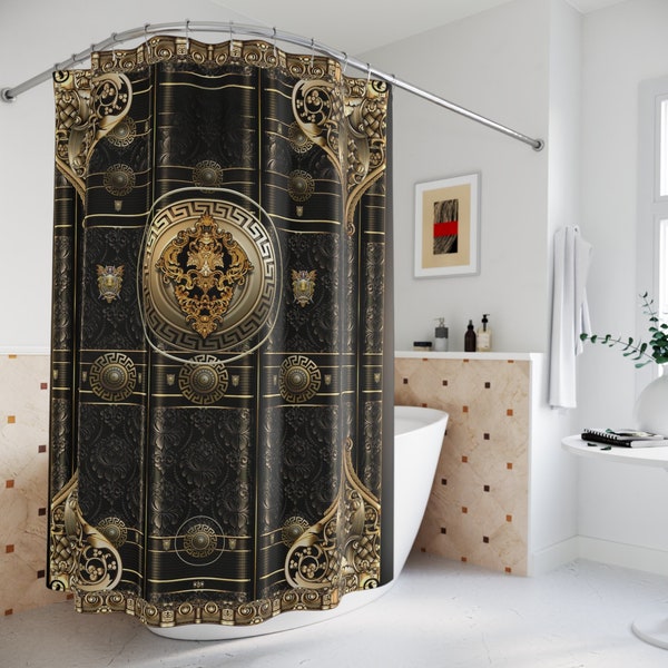 Gold Shower Curtain - Etsy