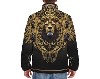 Lion Emperor Puffer Jacket Unisex Jacket Best Winter Gift