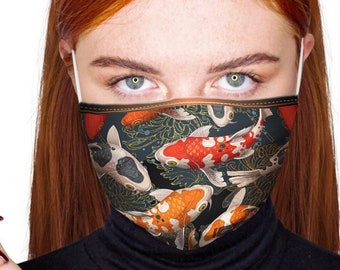 Masque facial japonais pour poissons koi avec filtre et armatures nasales - 11154