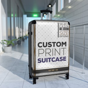 Custom Suitcase Print Your Luggage Carry-on Suitcase Personalized Suitcase Print Your Design on Hard Shell Suitcase
