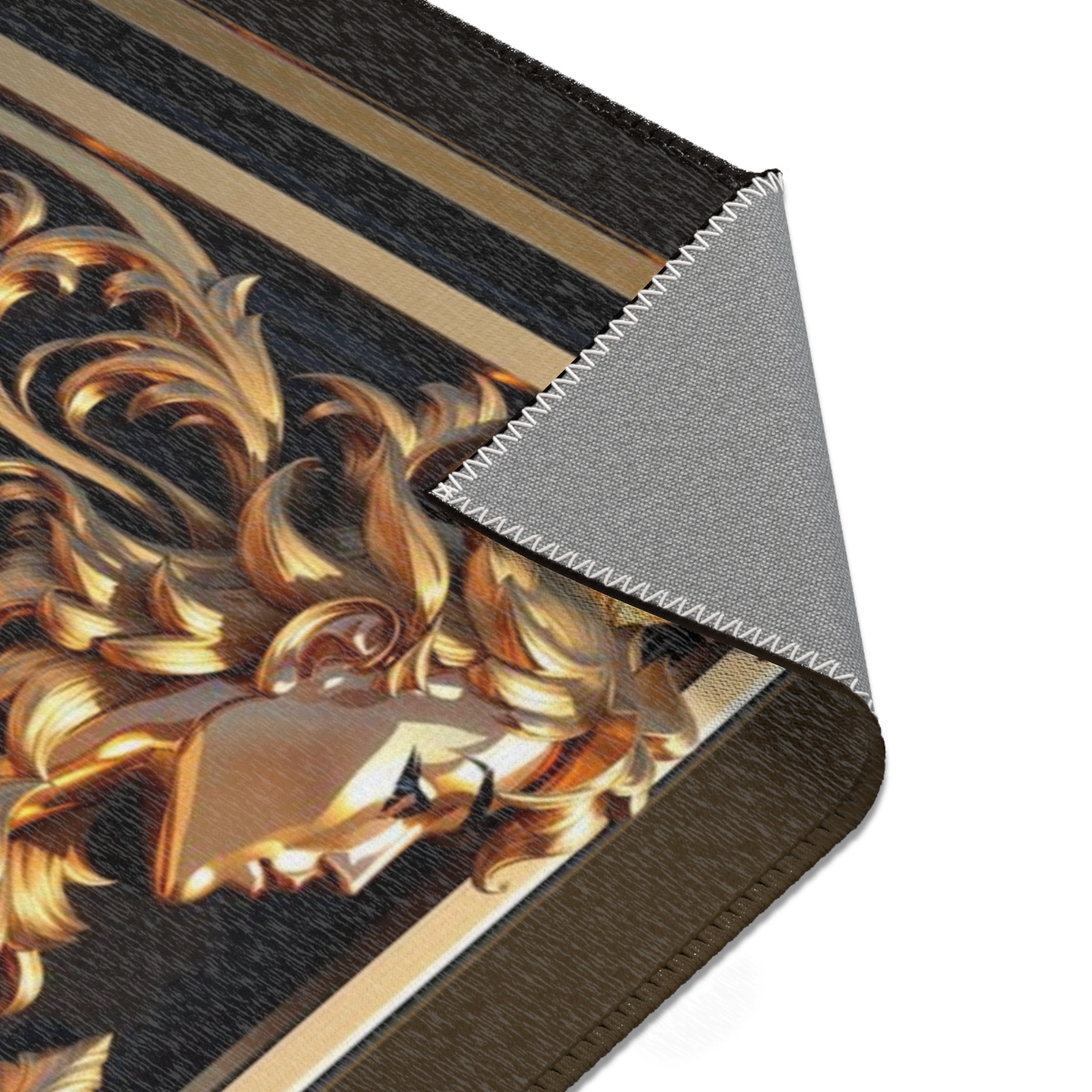 ライオンデザイン カーペット 約94cm x 69cm ライオンデザイン