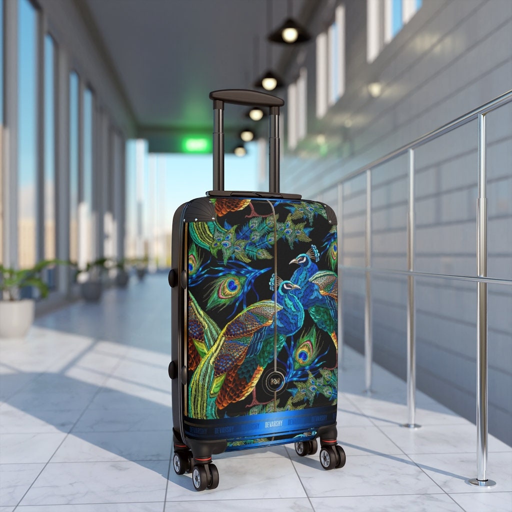 Blue Peacocks Vacation Suitcase