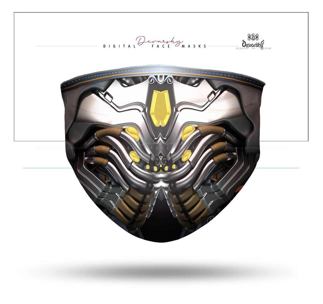 Futuristic Alien Robot Face Mask With Filter and Nose Wires Etsy