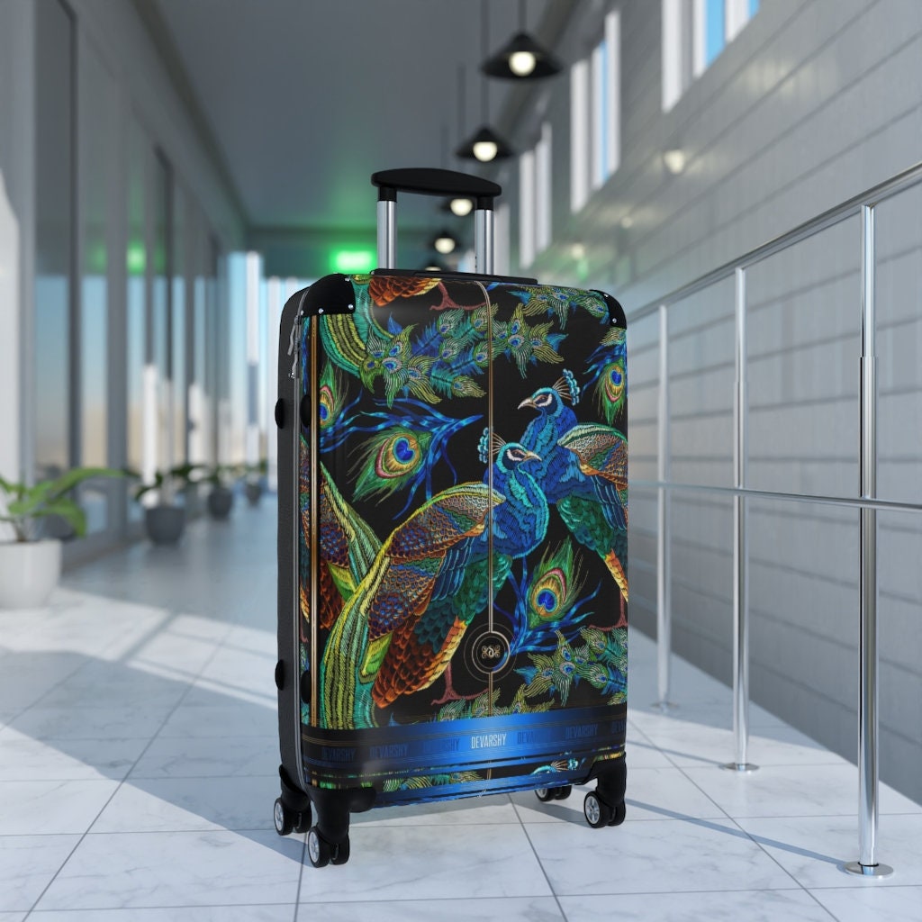 Blue Peacocks Vacation Suitcase