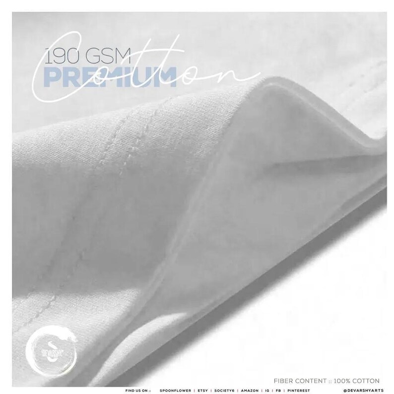 May include: A close-up of white fabric with visible stitching along the edge. The text 190 GSM PREMIUM is printed in the upper left, and the text FIBER CONTENT: 100% COTTON is printed in the lower right corner of the white textile material.