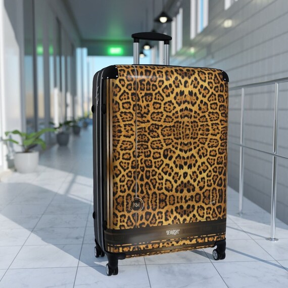 Leopard Print Suitcase 3 SIZES Travel 