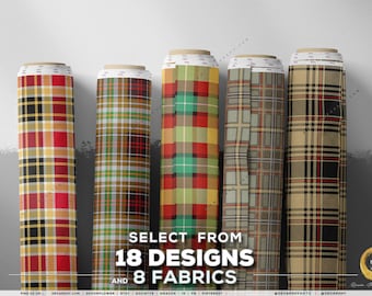 Plaid Print Apparel Fabric 3m+ | 8 Fabric Options | 18 Designs. Tartan Fabric by the yard | 054