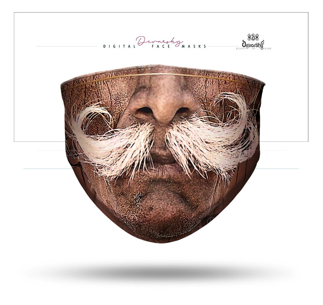 Old Man From India Realistic Face Mask With Filter and Nose Etsy